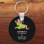 キュートフランケンシュタインユニコーンハローウィンパーティ キーホルダー (正面)