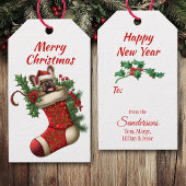 キュートフランスのなクリスマス ギフトタグ