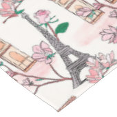 キュートフランスのテーマモノグラム |フランスのランドマーク テーブルクロス (アングル)