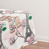 キュートフランスのテーマモノグラム |フランスのランドマーク テーブルクロス (インサイチュ)