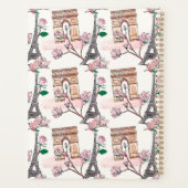 キュートフランスのテーマモノグラム |フランスのランドマーク プランナー手帳 (裏面)