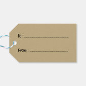 キュートフランスのブルドッグおもしろいハッピーニューイヤー ギフトタグ (裏面横)