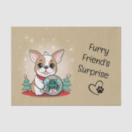 キュートフランスのブルドッグおもしろいハッピーニューイヤー 薄葉紙