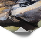 キュートフランスのブルドッグアートプリントポスター ポスター (角)