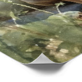 キュートフランスのブルドッグアートプリントポスター ポスター (角)