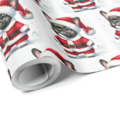 キュートフランスのブルドッグサンタクロース ラッピングペーパー (ロールコーナー)