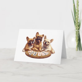 キュートフランスのブルドッグトランプ カード