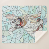 キュートフランスのブルドッグパピー – パステルモザイク シェルパブランケット (正面(横))