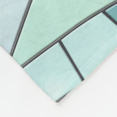 キュートフランスのブルドッグパピー – パステルモザイク フリースブランケット (角)