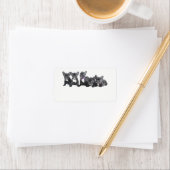 キュートフランスのブルドッグパピー ラベル (インサイチュ)