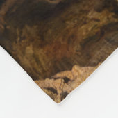 キュートフランスのブルドッグパピー、ヴィンテージ心地よい フリースブランケット (角)