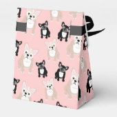 キュートフランスのブルドッグフレンチパターンとモノグラム フェイバーボックス (裏面サイド)