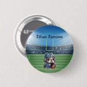 キュートフランスのブルドッグ対戦球場 缶バッジ (正面&裏面)