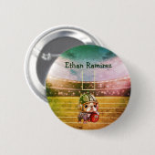 キュートフランスのブルドッグ対戦球場 缶バッジ (正面&裏面)