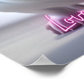 キュートフランスのブルドッグ引用文愛YOUウォールアート ポスター (角)