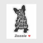 キュートフランスのブルドッグ愛ステッカー シール (シート)