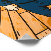 キュートフランスのブルドッグ懸命ポスター ポスター (角)