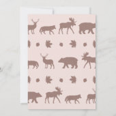 キュートフランネルガールズキャンピングバースデーパーティー招待状 招待状 (裏面)