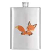 キュートフリートカートゥーンキツネクラシックフラスコ フラスク (正面)