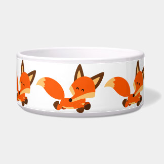 キュートフリートカートゥーンキツネペットボウル ボウル