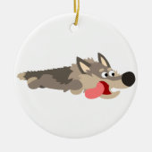キュートフリートカートウルフオーナメント セラミックオーナメント (正面)