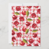 キュートフルーツさくらんぼスウィート誕生日 招待状 (裏面)