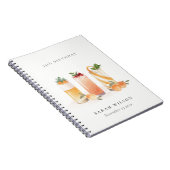 キュートフルーツカクテル赤面オレンジエイジ誕生日 ノートブック (右側)