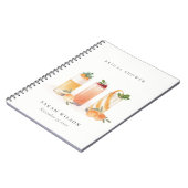 キュートフルーツカクテル赤面オレンジブライダルシャワー ノートブック (左側)