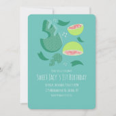 キュートフルーツサラダグアバスイーツ誕生日 招待状 (正面)