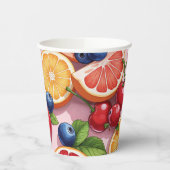 キュートフルーツテーマ紙カップ 紙コップ (左)