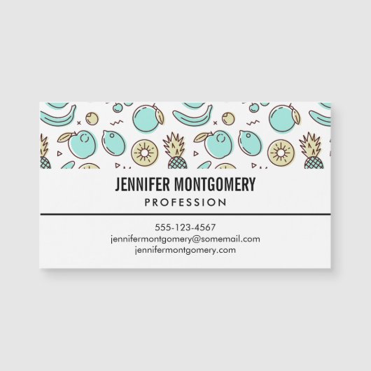 キュートフルーツパターン夏ラインスケッチ (正面)