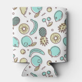 キュートフルーツパターン夏ラインスケッチ 缶クーラー (裏面)