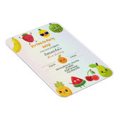 キュートフルーツファースト誕生日招待状フレキシブル マグネット (右側)