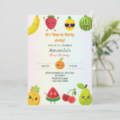 キュートフルーツファースト1歳パーティの招待状 招待状 (スタンド正面)