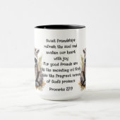 キュートフレンドアライグマ諺フレンドシップ引用文 マグカップ (中央)