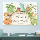 キュートフレンドリーな恐竜の赤ちゃんシャワー背景 横断幕 (トレードショー)