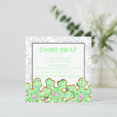 キュートフロステッドシュガークッキーエクスチェンジホリデー招待状 招待状 (スタンド正面)