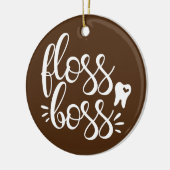 キュートフロスボス歯科歯科衛生士RDH セラミックオーナメント (左)