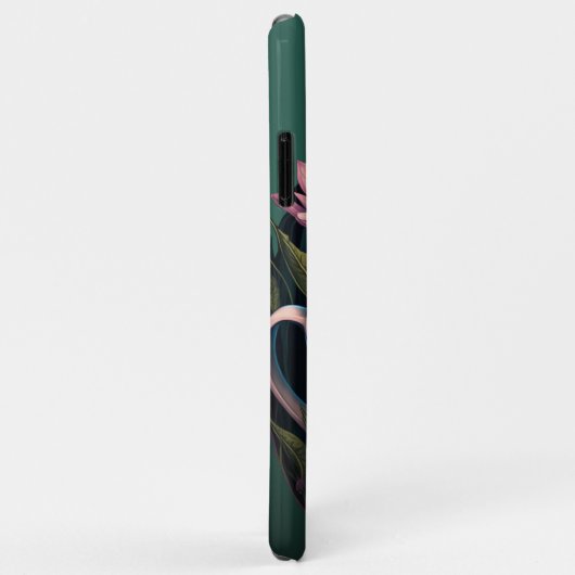 キュートフロッグインカップワイルドフラワーコテージコアカスタム Case-Mate iPhoneケース (裏面/右)