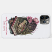 キュートフロッグオンブックワイルドフラワーコテージコアカスタム Case-Mate iPhoneケース (裏面(横))