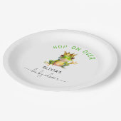 キュートフロッグプリンス男の赤ちゃんシャワー紙プレート ペーパープレート (アングル)