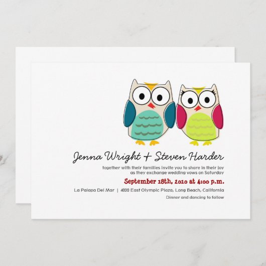 キュートフローズ結婚式招待状 招待状 (正面/裏面)