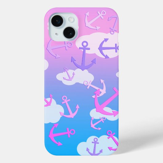 キュートフローティングいかりコローフルパステル Case-Mate iPhoneケース (裏面)
