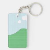 キュートフローティング豚ことわざhi キーホルダー (裏面)