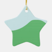 キュートフローティング豚ことわざhi セラミックオーナメント (裏面)