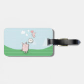 キュートフローティング豚ことわざhi ラゲッジタグ (裏面横)