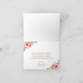 キュートフローラウッお洒落ドランド動物誕生日 サンキューカード (内部)