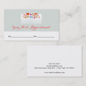 キュートフローラコームヘアサロンアポイントメント 予約カード (正面/裏面)