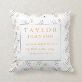 キュートフローラデザインベビー統計枕 クッション