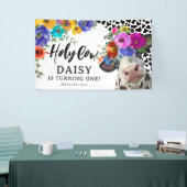 キュートフローラホーリーカウズ子供の誕生日パーティー 横断幕 (トレードショー)